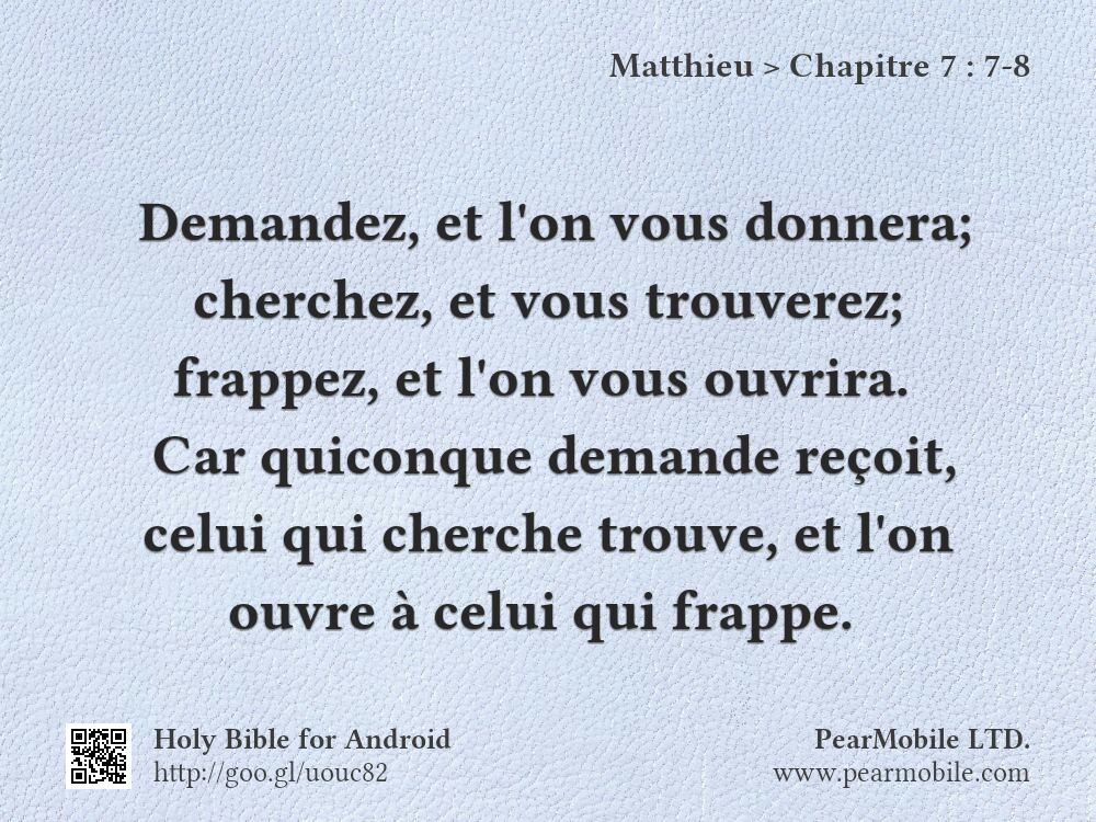 Matthieu, Chapitre 7:7-8